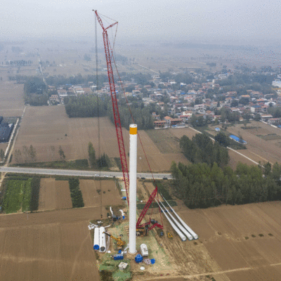 установка ветряной турбины